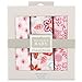 Hudson Baby Unisex Baby Cotton Muslin Swaddle Blankets, Floral, 3-Pack