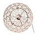 Elegant Designs LT1026-RGD Elipse 8 Inch Crystal Ball Sequin Table Lamp, Rose Gold
