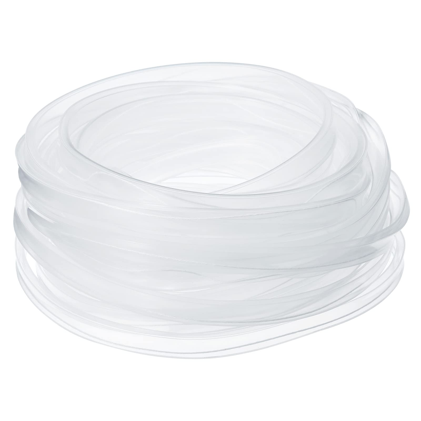 PATIKIL 16.4ft Silicone Tube Sleeve, 2 Pack Flat Flexible IP67 Waterproof Protection Cover Fit 3528/2835/3014 8mm Wide Non-Weatherproof LED Strip, Clear