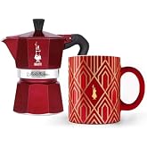 Bialetti Moka Express 3-Cup Red with Mug (Limited Edtion)