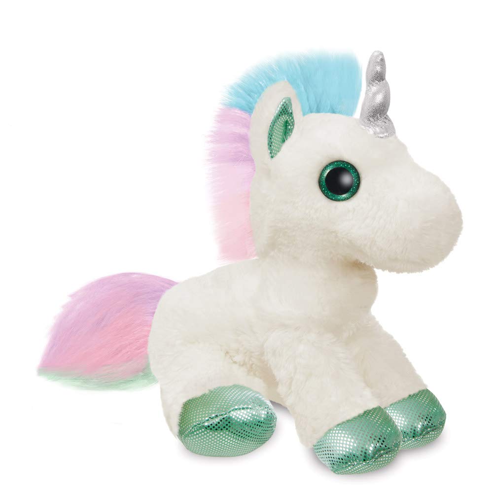 Aurora World 60897 Bubbles Cream Unicorn 12In, Blue and White