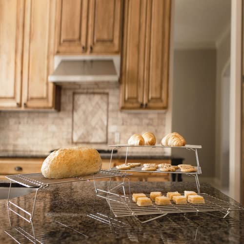 4Tier Stackable Cooling Racks for Baking, Cooking, Roasting Stainless Steel Wire Rack Baking