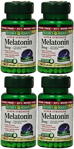 Nature's Bounty Melatonin 5mg, 360 Softgels (4 X 90 Count Bottles) Nature's Bounty Melatonin 5mg, 360 Softgels (4 X 90 Count Bottles)