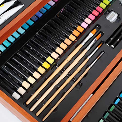 Falling in Art 174pcs Drawing Painting Set, Children Art Kit in a Wooden Toolbox
