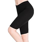 CnlanRow Womens Under Skirt Pants Soft Ultra Stretch Knee Length Leggings Fitness Sport Shorts
