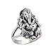 925 Sterling Silver Hindu Ganesh Elephant God Ring