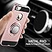 iPhone 5S Case,iPhone 5 Case,iPhone SE Case,iPhone 5SE case with HD Screen Protector,Anoke Cellphone 360 Degree Rotating Ring Holder Kickstand Drop Protective Cover for Apple iPhone 5 ZS Rose Gold