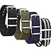 OWNITOW 4 Pack Nylon Watch Bands, Canvas Fabric Ballistic Nylon Watch Straps - Widths 16mm 18mm 20mm or 22mm 24mm