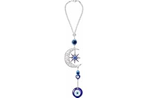 FRIENDA Evil Eye Car Hanging Ornament Evil Blue Eye Charms for Rear View Mirror Evil Eye Beaded Decor Evil Eye Car Accessories Evil Eye Window Pendent for Window Car Door Frame Balcony (Vivid Style)
