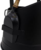 CHARLES BENTLEY Black Iron Coal Bucket Shovel Set Wooden Grip Handles view 9