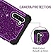 LONTECT Compatible Galaxy Note 10 Case Luxury Glitter Sparkle Bling Heavy Duty Hybrid Sturdy High Impact Shockproof Protective Cover Case for Samsung Galaxy Note 10, Shiny Purple/Black