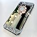 Lozeguyc for iPhone X Case,Crystal Rhinestone Mirror Glass Case Bling Diamond Soft Rubber Makeup Case for iPhone X with Detachable 360 Degree Ring Stand-Gold