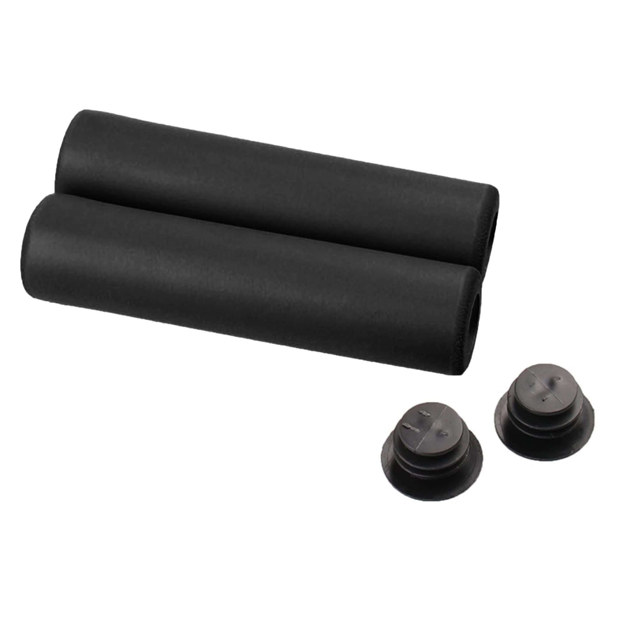 Bike Handlebar Grips 1 Pair Non-Slip Mountain Bike Grip Soft Rubber Bikes Grips (Black)