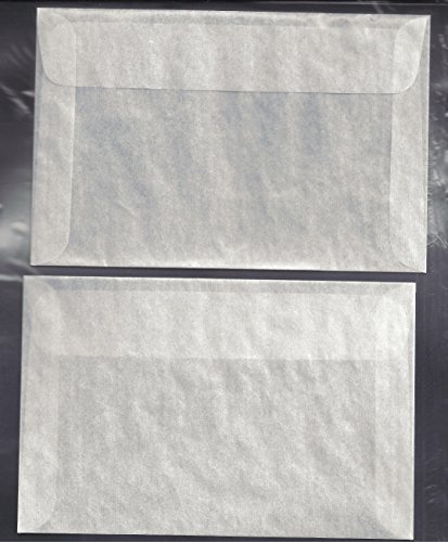 100 #7 Glassine Envelopes measuring 4 1/8 x 6 1/4 inches