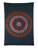 Hippie Tapestry, Hippy Mandala Bohemian Tapestries, Indian Dorm Decor, Psychedelic Tapestry Wall Hanging Ethnic Decorative (Multi Color)