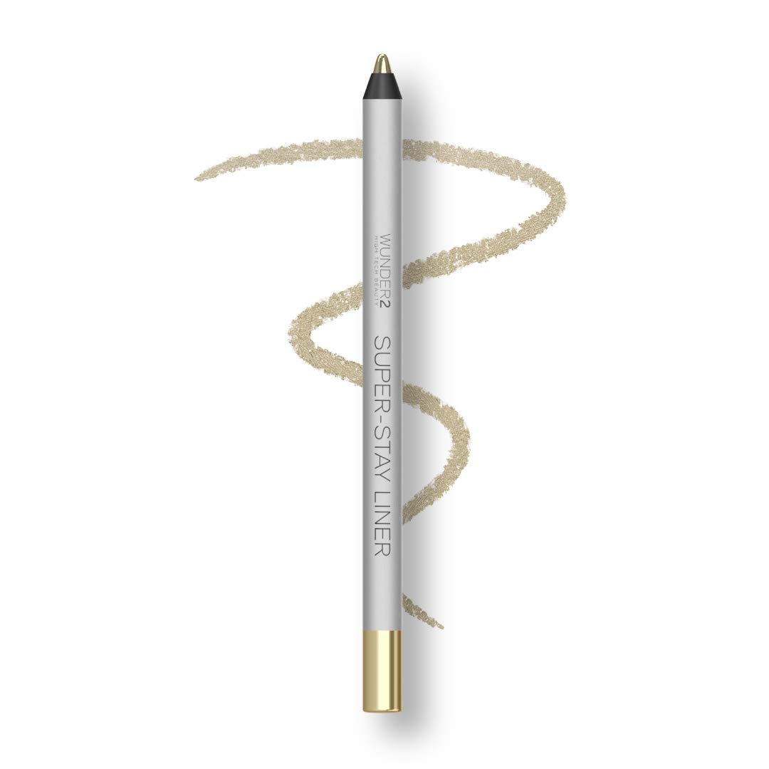 WUNDERBROW Super-Stay Liner Waterproof Eyeliner Pencil, Metallic White Gold, Cruelty-Free