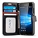Lumia 650 Case, J&D [Wallet Stand] Microsoft Lumia 650 Case Heavy Duty Protective Shock Resistant Wallet Case for Lumia 650 (Black)