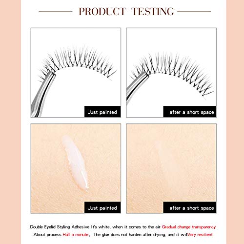 yiitay Double Eyelid Glue False Eyelashes Glue Eyelid Tape Glue with Y Stick - Lasting Transparent Eyelid Lift Styling Shaping Tools - Big eyes Makeup Accessories Tool