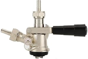 D Type Keg Coupler, Beer Keg Taps with Safety Pressure Relief Valve with Black Handle Beer Dispenser Keg Coupler D Type Syste