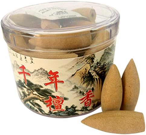Yatao Brown Bullet Sandalwood Hollow Incense Cone From Backflow Waterfall Smoke Tower (35pcs)