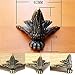 HuaYang 4 X Antique Brass Wood Case Jewelry Chest Storage Box Feet Leg Corner Protector