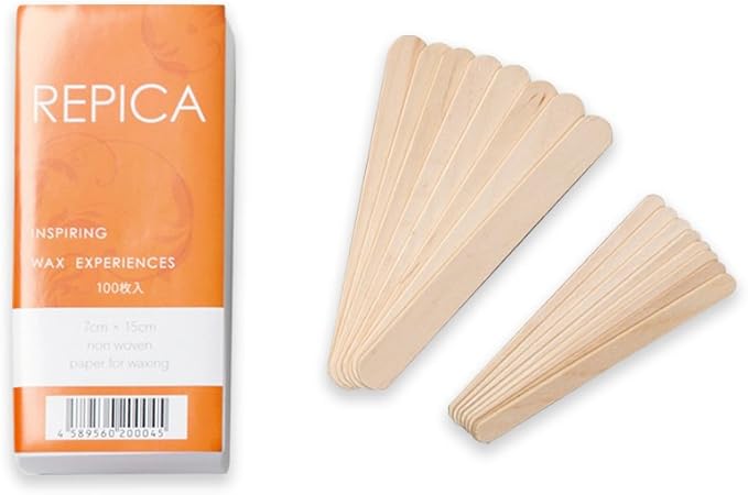 Amazon Co Jp カットワックスペーパー ボディ用mサイズ スパチュラ大小セット 業務用 セルフ 自宅 用 ブラジリアンワックス ワックス脱毛 専用セット ビューティー