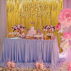 Crosize 2 Pack 3.3 x 9.9 ft Gold Foil Fringe