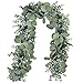 Supla 2 Pcs 11.8' L Artificial Greenery Garlands Eucalyptus Garland Fake Vines Rustic Farmhouse Wedding Backdrop Arches Swag Garland Table Runner Party Garland Hanging Plants Centerpiece Decor