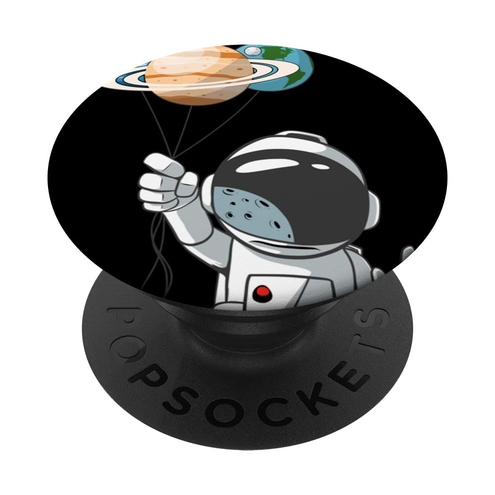 Astronaut Balloon Earth Sarturn Planet PopSockets Swappable PopGrip