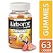 Airborne 750mg Vitamin C Immune Support Supplement Gummies for Adults, Zesty Orange Flavor, Gluten Free Crafted Blend with Powerful Antioxidants Vitamins A C & E, 63 Gummies (2 Pack)