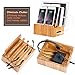 Levin Natural Bamboo Universal Charging Station Dock Organizer