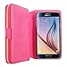 S6 Case, Galaxy S6 Case, Cellularvilla Galaxy S6 [Wallet Bag] Case, Pu Leather Flip [7 Card Slots] [Purse] Case, [Zipper Wallet] [Magnetic Detachable] Back Cover for Samsung Galaxy S6 (Pink)