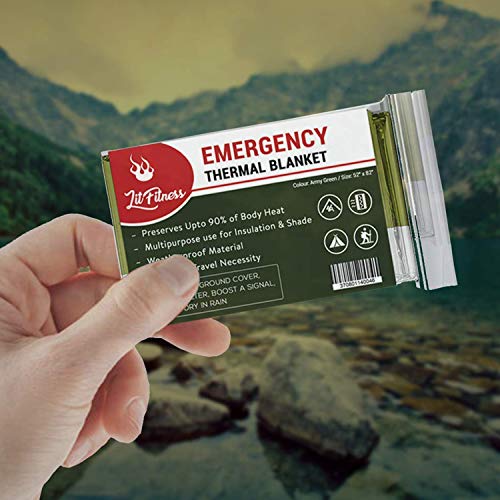 LIT FITNESS Emergency Blankets (Pack of 4) Thermal Blankets, Space