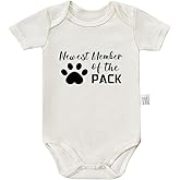 Member of the Pack Bodysuits, Gender Neutral Baby Clothes, Boys Girls Short Sleeve Jumpsuit Outfits