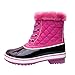 Global Kids Winter Boots, Black/Pink36, 12 M US Little Kid