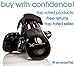whistlekick Pair Martial Arts Gloves, Stealth, Black (Adult, Large) with Industry Leading Warranty-Karate Gear/Taekwondo Sparring Gear Set