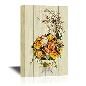 Artificial Plastic Flower with Vintage Design Vase