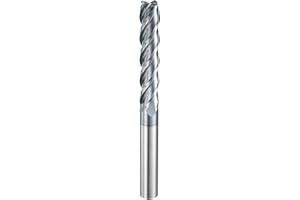 HARFINGTON Carbide Square Nose End Mill Bit 3/8" Cut Dia 4 Flutes TiAlN Coated Milling Cutter for Hardened Steel Metal (3/8" 