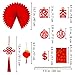 Winlyn 106 Pcs Chinese New Year Decorations - Hanging Good Luck Ornaments, Red Lanterns, Festive Tree Ornaments, Paper Fans for Asian Lunar New Year 2025 Year of The Snake Party Decor