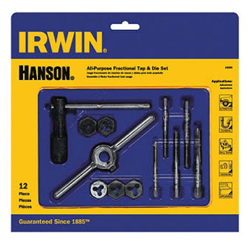 Irwin tools machine screw with fractional tap and die set, 12-pie…