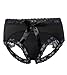 Dlsave Womens Crotch Less Lace Panties for Women Bow Tie Panties Bikinis Open Crotch Lingerie Underwear