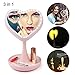 Makeup Mirror with Light, ProCIV Heart Shaped Vanity Cosmetic LED Mirror High-definition Creative Table Lamp, 7- Color Changing Night Light For Bedroom & Home Decoration