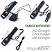 Magic BEAM Brightest LED Flashlight Kit LX-2 Pro Series: LED Tactical Flashlight 1600 LM Water Resistant for Outdoor, Security, Household Uses w/ Rechargeable Battery, Direct Chargers + Carrying Case