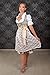 2-Piece Dirndl Dress Authentic Bavarian Floral Exlusive,Green, GE42/ US12