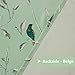H.VERSAILTEX Blackout Curtains for Bedroom 84 Inches Length Thermal Insulated Birds Rustic Printed Curtain Drapes for Living Room Energy Efficient Room Darkening Home Decoration Pair 2 Panels, Sage