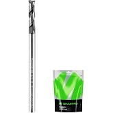 SHARPRO 1/8 End Mills 1/8 Inch Shank, 2 Flute Carbide Square Endmill with AlCrN Coated, Upcut Spiral CNC Router Bits for Alloy Steel, Metal and Stainless Steel