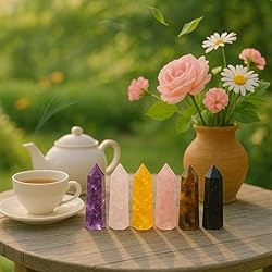 Healing Crystal Wand Set of 6 Orgonite with