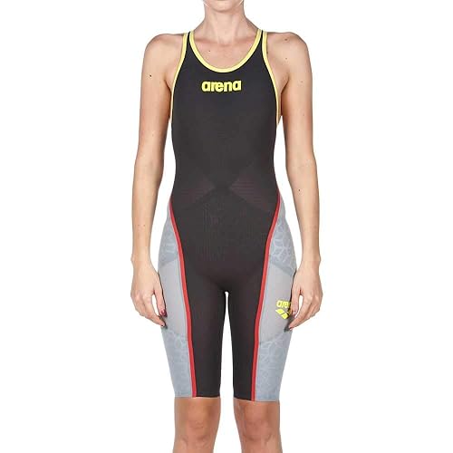 arena Powerskin Carbon Ultra Swim Suit Open Back, Dark Grey/Fluo