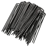 GardenMate 50-Pack 6'' 11 Gauge Heavy-Duty U-Shaped Garden Securing Stakes/Spikes/Pins/Pegs - Sod Staples for Anchoring Weed Barrier and Landscape Fabric, Many More Applications