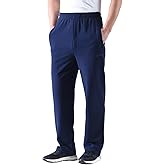 Zoulee Men's Casual Cotton Jogger Sweatpants Zipper Front Pants
